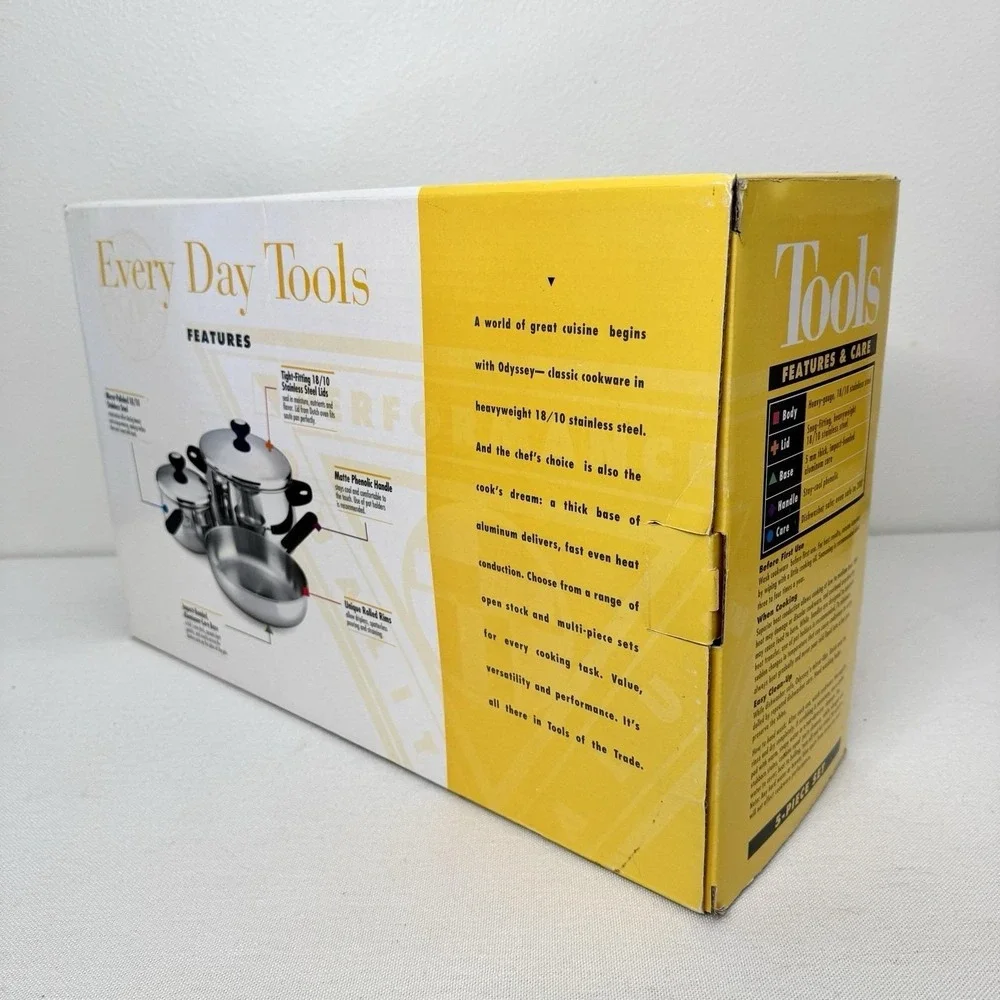 Tools of the Trade 5 Pcs Stainless Steel Cookware Set 18/10 New Sealed In Box